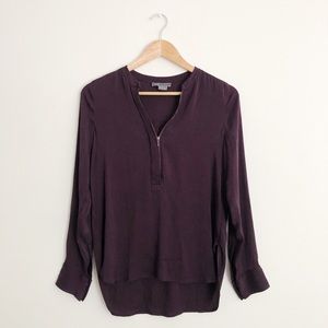 Vince - Purple Silk Zipper Blouse